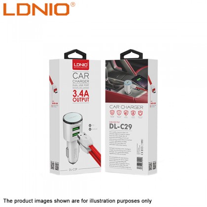 LDNIO DL-C29 3.4A 2 ports USB Car Charger with Andriod Cable for Smartphone & Tablet LDNIO DL-C29 3.4A 2 ports USB Car Charger with Andriod Cable for Smartphone & Tablet