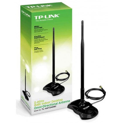 TP-LINK TL-ANT2408CL  2.4GHz 8dBi Indoor Desktop Omni-Directional Antenna