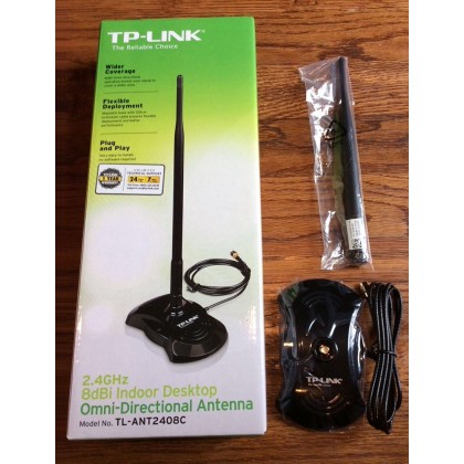 TP-LINK TL-ANT2408CL  2.4GHz 8dBi Indoor Desktop Omni-Directional Antenna