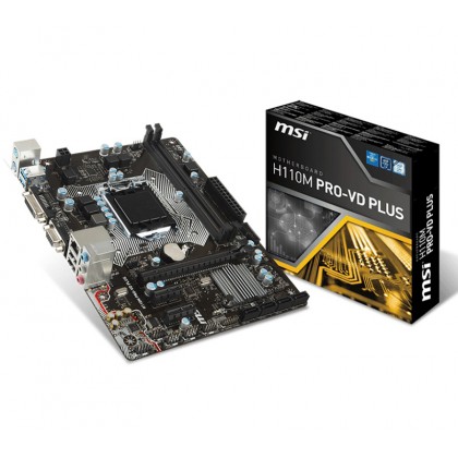 MSI H110M PRO-VD PLUS LGA 1151 Intel H110 Micro ATX Motherboard MSI H110M PRO-VD PLUS LGA 1151 Intel H110 Micro ATX Motherboard