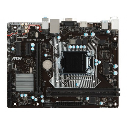 MSI H110M PRO-VH PLUS LGA 1151 Intel H110 VGA HDMI SATA 6Gb/s USB 3.1 Micro ATX Motherboard