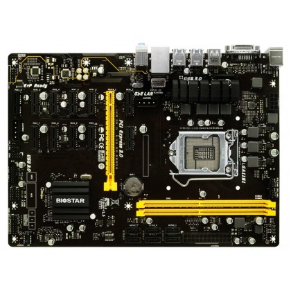 BIOSTAR TB250-BTC PRO Core i7 / i5 / i3 LGA 1151 Intel B250 DDR4 12 GPU AMD Nvidia Crypto Mining Bitcoin Ethereum Motherboard BIOSTAR TB250-BTC PRO Core i7 / i5 / i3 LGA 1151 Intel B250 DDR4 12 GPU AMD Nvidia Crypto Mining Bitcoin Ethereum Motherboard