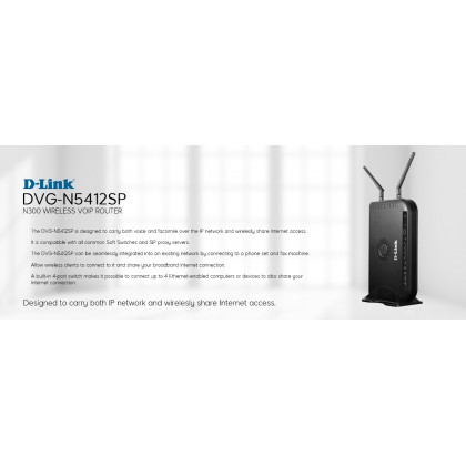 D-Link DVG-N5412SP N300 Wireless VOIP Router Support Unifi & Maxis D-Link DVG-N5412SP N300 Wireless VOIP Router Support Unifi & Maxis