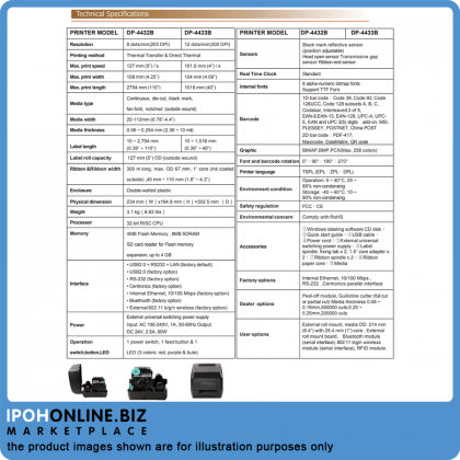 Birch DP-4432B Thermal Desktop Barcode Printer Birch DP-4432B Thermal Desktop Barcode Printer