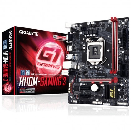 GIGABYTE H110M G1 Gaming 3 Intel H110 LGA 1151 DDR4 HDMI VGA USB3 Skylake KabyLake MicroATX Motherboard - F20 BIOS + Intel Pentium G4600 3.6 GHz Dual-Core LGA 1151 Kaby Lake Desktop Processor + FREE Mystery Gift