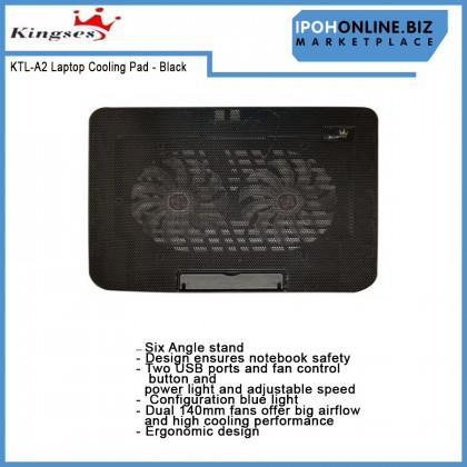 Kingses KTL-A2 Laptop Cooling Pad for 9"-17" Notebook Black / Blue Kingses KTL-A2 Laptop Cooling Pad for 9"-17" Notebook Black / Blue