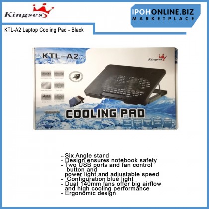 Kingses KTL-A2 Laptop Cooling Pad for 9"-17" Notebook Black / Blue Kingses KTL-A2 Laptop Cooling Pad for 9"-17" Notebook Black / Blue
