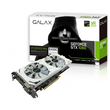 GALAX GeForce® GTX 1060 EX OC White 3GB Graphic Card GALAX GeForce® GTX 1060 EX OC White 3GB Graphic Card
