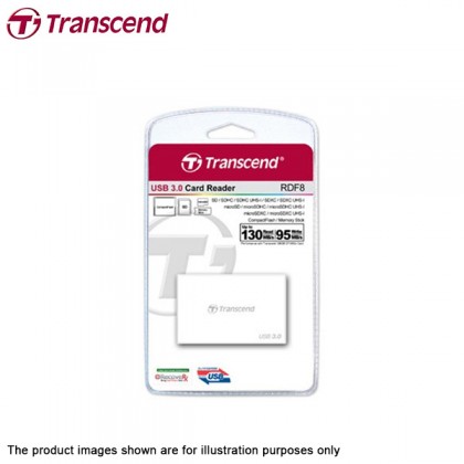 Transcend All In One USB 3.0 Card Reader (TS-RDF8W) White Transcend All In One USB 3.0 Card Reader (TS-RDF8W) White