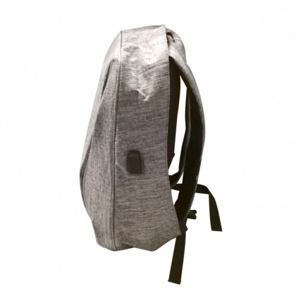 Premium Laptop Anti-thief Backpack With External Charging USB Port - Grey + AVF Cobbiestone Portable Power Bank with 10400 mAH - White PowerBank Premium Laptop Anti-thief Backpack With External Charging USB Port - Grey + AVF Cobbiestone Portable Power Bank with 10400 mAH - White PowerBank