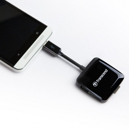 Transcend RDP9 USB On the Go Smart Reader for Android Smartphone and Tablet
