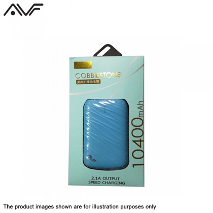 AVF Cobbiestone Portable Power Bank with 10400 mAH - Blue PowerBank AVF Cobbiestone Portable Power Bank with 10400 mAH - Blue PowerBank