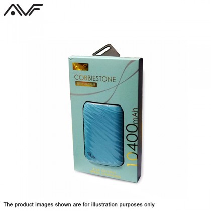 AVF Cobbiestone Portable Power Bank with 10400 mAH - Blue PowerBank AVF Cobbiestone Portable Power Bank with 10400 mAH - Blue PowerBank