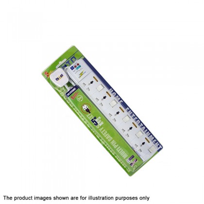 CENTO 5 Way Multi Pin Safety Socket With Surge Protector CENTO 5 Way Multi Pin Safety Socket With Surge Protector