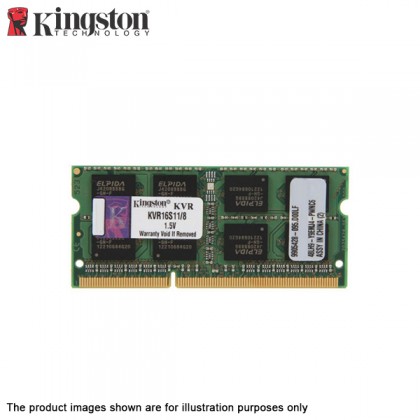 Kingston ValueRAM 8GB 1600MHz PC3-12800 DDR3 1600 CL11 DIMM Laptop RAM - KVR16S11/8