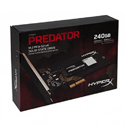 Kingston HyperX Predator 240GB M.2 2280 PCIe Gen2 x4 Solid State Drive SSD Kingston HyperX Predator 240GB M.2 2280 PCIe Gen2 x4 Solid State Drive SSD