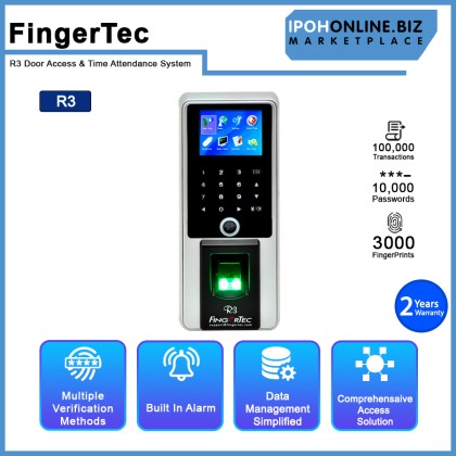 FingerTec R3 2nd Generation Door Access & Time Attendance Device AWDMS FingerTec R3 2nd Generation Door Access & Time Attendance Device AWDMS