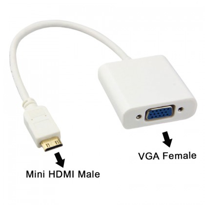 Mini HDMI to VGA + Audio Converter Cable 