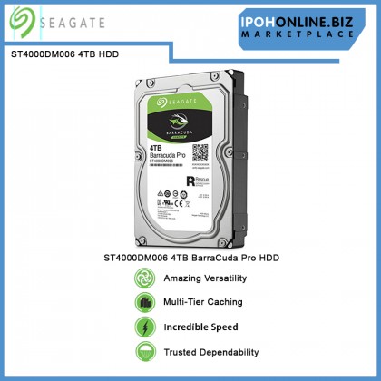 Seagate ST4000DM006 4TB BarraCuda Pro 128MB 7200RPM Internal‎ 3.5 inch Hard Disk Drive Performance HDD