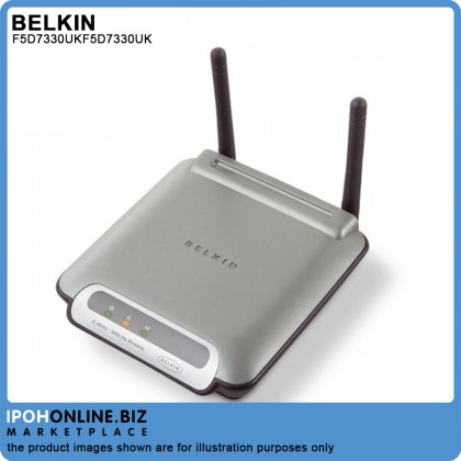 Belkin F5D7330UK 802.11g 54Mbps Wireless Ethernet Bridge Belkin F5D7330UK 802.11g 54Mbps Wireless Ethernet Bridge