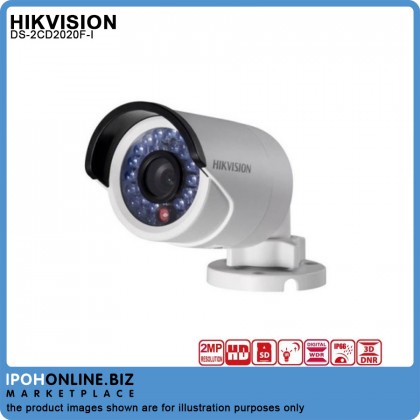 HIKVISION DS-2CD2020F-I 2MP IR Mini Bullet Network IP Camera with Built-in Micro SD/SDHC/SDXC slot up to 128 GB HIKVISION DS-2CD2020F-I 2MP IR Mini Bullet Network IP Camera with Built-in Micro SD/SDHC/SDXC slot up to 128 GB