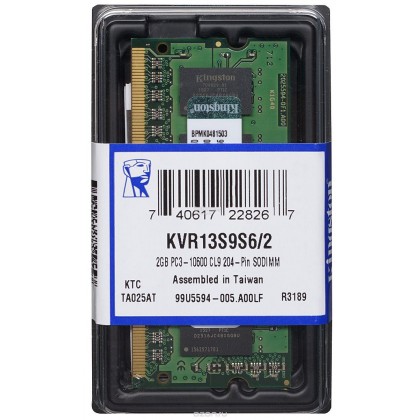 KINGSTON 2GB 1333Mhz DDR3 1333 204 pin SODIMM Notebook Value RAM KVR13S9S6/2 KINGSTON 2GB 1333Mhz DDR3 1333 204 pin SODIMM Notebook Value RAM KVR13S9S6/2