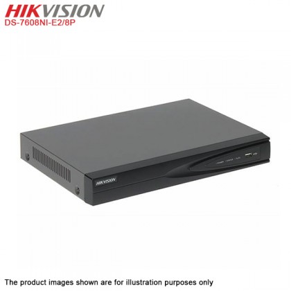 Hikvision DS-7608NI-E2/8P 8 Channel 1920x1080P Up To 6MP CCTV Embedded Plug & Play NVR with 8 x 100 Mbps PoE Network Port Hikvision DS-7608NI-E2/8P 8 Channel 1920x1080P Up To 6MP CCTV Embedded Plug & Play NVR with 8 x 100 Mbps PoE Network Port