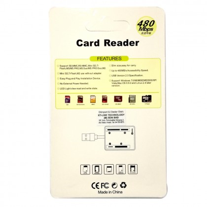 All In One USB 2.0 Memory Card Reader All In One USB 2.0 Memory Card Reader