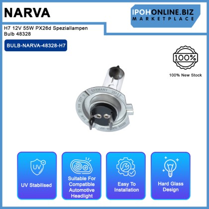 Narva H7 12V 55W PX26d Speziallampen Bulb 48328 Narva H7 12V 55W PX26d Speziallampen Bulb 48328