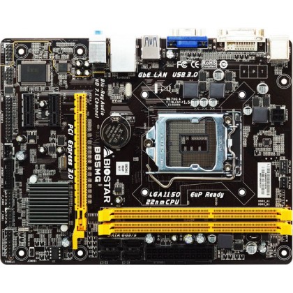 BIOSTAR B85MG Intel B85 LGA 1150 DDR3 1600 VGA DVI USB 3 Micro ATX Motherboard BIOSTAR B85MG Intel B85 LGA 1150 DDR3 1600 VGA DVI USB 3 Micro ATX Motherboard