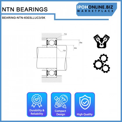 NTN 6303LLUC3/5K Deep Groove Ball Bearing 6300 series LLU C3 / 5K NTN 6303LLUC3/5K Deep Groove Ball Bearing 6300 series LLU C3 / 5K