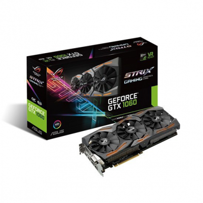 ASUS ROG STRIX GEFORCE GTX 1060 OC EDITION 6GB GDDR5 AURA VR DVI HDMI PCIe Mining Gaming GRAPHIC CARD STRIX-GTX1060-O6G-GAMING ASUS ROG STRIX GEFORCE GTX 1060 OC EDITION 6GB GDDR5 AURA VR DVI HDMI PCIe Mining Gaming GRAPHIC CARD STRIX-GTX1060-O6G-GAMING