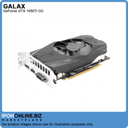 Galax GeForce GTX 1050 Ti 4GB GDDR5 128Bit PCIE OC Factory Overclocked DVI-D HDMI DP Gaming Mining Graphic Card