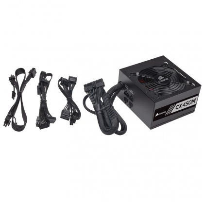 Corsair CXM Series CX450M 450 Watt 80 PLUS Bronze Certified Modular ATX PSU Power Supply Corsair CXM Series CX450M 450 Watt 80 PLUS Bronze Certified Modular ATX PSU Power Supply