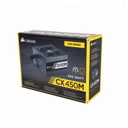 Corsair CXM Series CX450M 450 Watt 80 PLUS Bronze Certified Modular ATX PSU Power Supply Corsair CXM Series CX450M 450 Watt 80 PLUS Bronze Certified Modular ATX PSU Power Supply