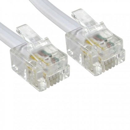 Telephone Cable 1.2 Meter 6P2C RJ11 High Speed Cable x 5 Units Telephone Cable 1.2 Meter 6P2C RJ11 High Speed Cable x 5 Units