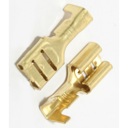 Hong Xuan Automotive HX1972/100 Terminal Clip Gold Brass Car Speaker Electric Wire Connectors Set - 20 Pcs