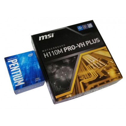 MSI H110M PRO-VH PLUS LGA 1151 Intel H110 VGA HDMI SATA 6Gb/s USB 3.1 Micro ATX Motherboard + Intel Pentium G4560 3.5 GHz Dual-Core LGA 1151 Desktop Processor PROMO Package MSI H110M PRO-VH PLUS LGA 1151 Intel H110 VGA HDMI SATA 6Gb/s USB 3.1 Micro ATX Motherboard + Intel Pentium G4560 3.5 GHz Dual-Core LGA 1151 Desktop Processor PROMO Package