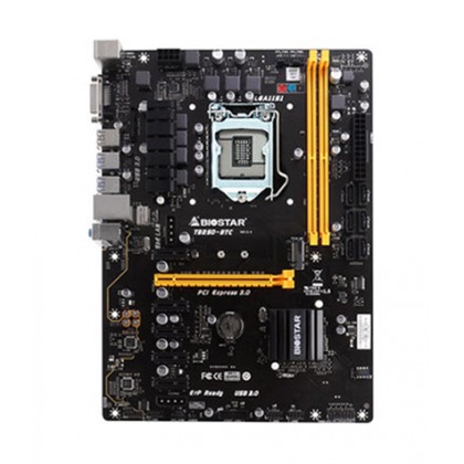 Biostar TB250-BTC LGA 1151 Intel B250 DDR4 5+1 GPU AMD Nvidia Crypto Mining Bitcoin Ethereum Motherboard + Intel Celeron G3930 Dual-Core 2.9 GHz Desktop Processor PROMO Package