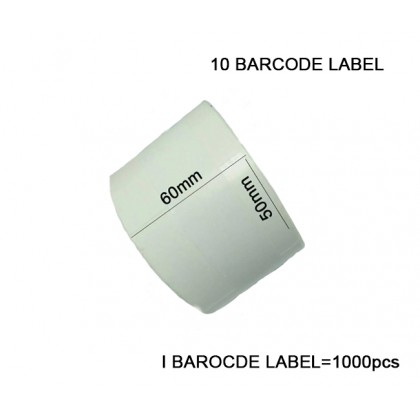 3 Roll Wax Barcode Ribbon 80mm x 300m + 10 Barcode Label 60mm x 50mm (1000pcs per barcode label) 3 Roll Wax Barcode Ribbon 80mm x 300m + 10 Barcode Label 60mm x 50mm (1000pcs per barcode label)