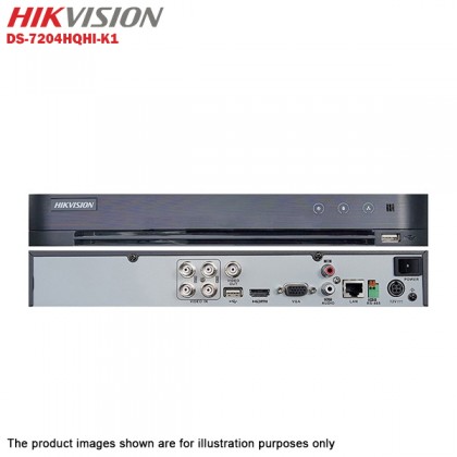 Hikvision Turbo HD 4 Channel CCTV DVR DS-7204HQHI-K1 + Hikvision 1MP 720P Indoor IR Dome Camera DS-2CE56C0T-IRP + 1TB Seagate Skyhawk CCTV HDD
