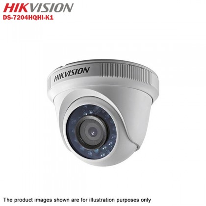 Hikvision Turbo HD 4 Channel CCTV DVR DS-7204HQHI-K1 + Hikvision 1MP 720P Indoor IR Dome Camera DS-2CE56C0T-IRP + 1TB WD PURPLE CCTV HDD