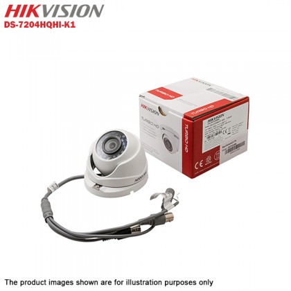 Hikvision Turbo HD 4 Channel CCTV DVR DS-7204HQHI-K1 + Hikvision 1MP 720P Bullet Camera DS-2CE16C0T-IRP & Dome Camera DS-2CE56C0T-IRP + 1TB Toshiba 7200 CCTV HDD