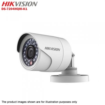 Hikvision Turbo HD 4 Channel CCTV DVR DS-7204HQHI-K1 + Hikvision 1MP 720P Bullet Camera DS-2CE16C0T-IRP & Dome Camera DS-2CE56C0T-IRP + 1TB Toshiba 7200 CCTV HDD