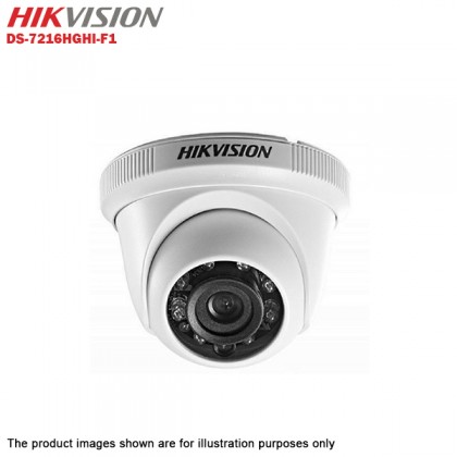 Hikvision Turbo HD 16 Channel CCTV DVR DS-7216HGHI-F1 + Hikvision 1MP 720P Bullet Camera DS-2CE16C0T-IRP & Dome Camera DS-2CE56C0T-IRP + 3TB WD Purple CCTV HDD