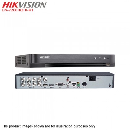 Hikvision Turbo HD 8 Channel CCTV DVR DS-7208HQHI-K1 + Hikvision 1MP 720P Indoor IR Dome Camera DS-2CE56C0T-IRP + 1TB Seagate Skyhawk CCTV HDD