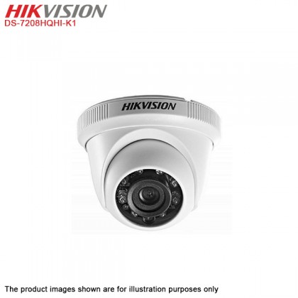 Hikvision Turbo HD 8 Channel CCTV DVR DS-7208HQHI-K1 + Hikvision 1MP 720P Indoor IR Dome Camera DS-2CE56C0T-IRP + 1TB Seagate Skyhawk CCTV HDD