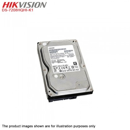 Hikvision Turbo HD 8 Channel CCTV DVR DS-7208HQHI-K1 + Hikvision 1MP 720P Indoor IR Dome Camera  DS-2CE56C0T-IRP + 1TB Toshiba CCTV HDD