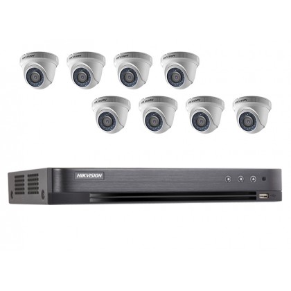 Hikvision Turbo HD 8 Channel CCTV DVR DS-7208HQHI-K1 + Hikvision 2MP 1080P Indoor IR Dome Camera DS-2CE56D0T-IR Hikvision Turbo HD 8 Channel CCTV DVR DS-7208HQHI-K1 + Hikvision 2MP 1080P Indoor IR Dome Camera DS-2CE56D0T-IR