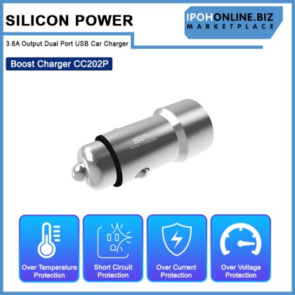 Silicon Power Boost Charger CC202P 3.6A Output Dual Port USB Car Charger